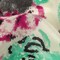 1 Yard Pink & Electric Green Floral Silk Crepe de Chine 44" Wide Designer Fabric for Blouses & Trousers